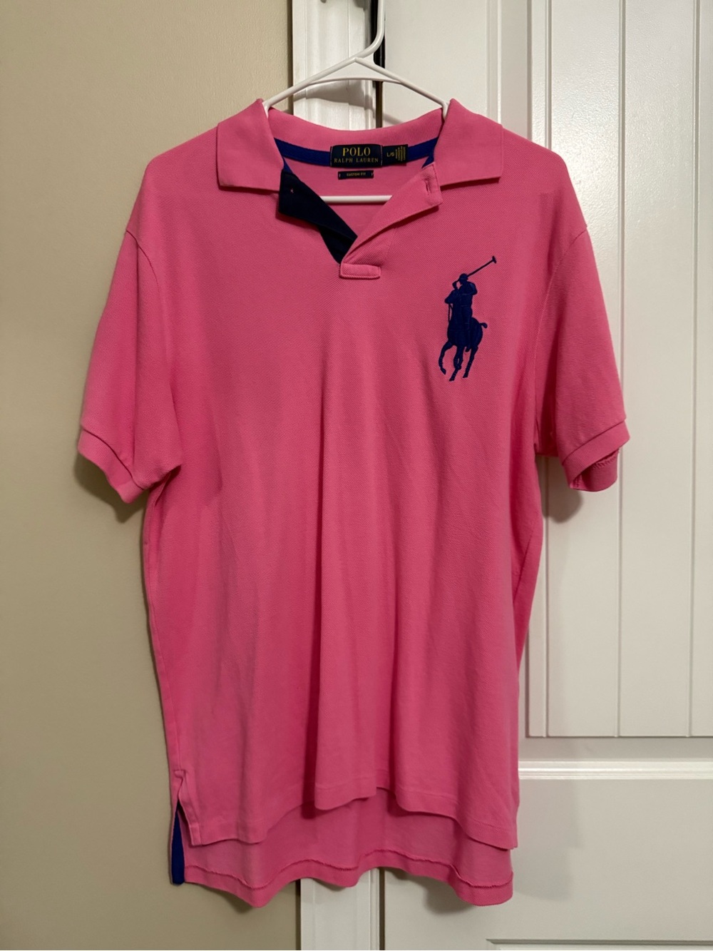 Polo by Ralph Lauren Pink Polo with Navy Logo